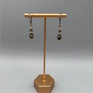 Elegant Gold and Silver Dangle Earrings